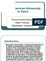 The American University in Cairo: Environmental Science Water Pollution Wastewater Treatment