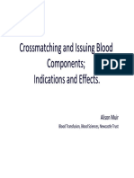 Crossmatching and Issuing Blood Components