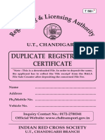 Duplicate Registration Certificate