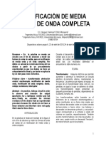 Rectificador de Media Onda y Onda Completa