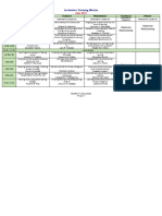 In-Service Training Matrix: Time Monday Tuesday Wednesday Thursday Friday