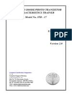 Ldr/Photo Diode/Photo Transistor Characteristics Trainer Model No. ITB - 27