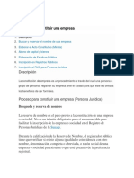 Registrar o Constituir Una Empresa