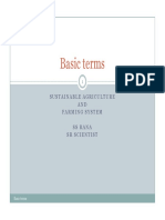 Basic Terms: Sustainable Agriculture AND Farming System Farming System Ss Rana Srscientist