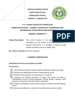 General Chemistry 2 Learning Competencie