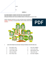 Lesson 11: Relatives Parents Family Members