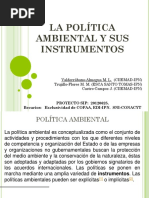 La Politica Ambiental y Sus Instrumentos