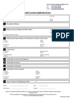 Credit Account Application