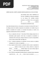 Modelo de Escrito Planteado de Excepcion de Caducidad