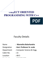 Object Oriented Programming With C++