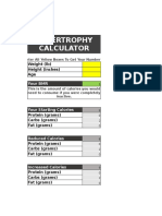 Bodybuilding Bulking Macro Calculator (Men)