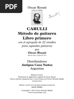 Oscar Rosati - Carulli, Método de Guitarra, Libro Primero - 22 Estudios Con Segundas Guitarras (1 A 5)