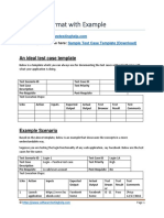 Test Case Format With Example