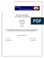 2nd Week SIP Progress Report (20!05!19 To 25-05-19)