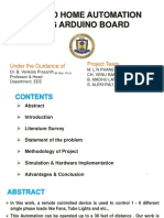 Ir Based Home Automation Using Arduino Board: Under The Guidance of Project Team