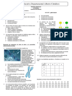 9º Prueba Objetiva Biología 3er Periodo