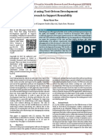 Unit Test Using Test Driven Development Approach To Support Reusability