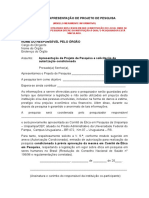 Carta de Apresentacao de Projeto de Pesquisa