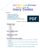 Lecture 5 Binary Codes