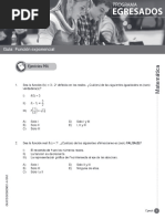 EGRESADOS. Matemática PROGRAMA. Guía - Función Exponencial. Ejercicios PSU PDF