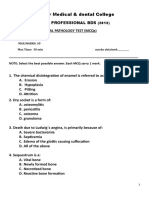 Bds Third Year Test - Docx 2013