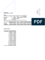 X Variable 1 Line Fit Plot: Regression Statistics