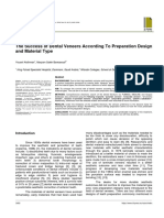 The Success of Dental Veneers According To Preparation Design and Material Type