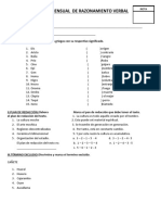 Examen Mensual de Razonamiento Verbal