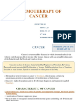 Chemotherapy of Cancer: Submitted by Syama - J.S Roll No:15 2 SEM M Pharm Pharmacology