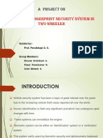 Advanced Fingerprint Security System in Two Wheeler: A Project ON