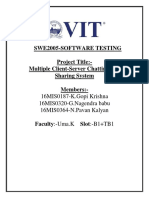 Swe2005-Software Testing Project Title:-Multiple Client-Server Chatting and Sharing System Members