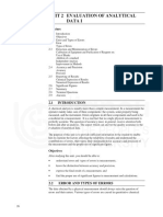 Unit 2 Evaluation of Analytical Data I: Structure