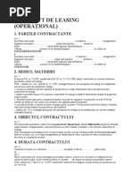 Contract de Leasing Operational