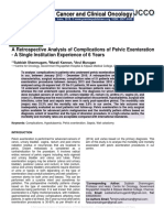 A Retrospective Analysis of Complications of Pelvic Exenteration - A Single Institution Experience of 6 Years