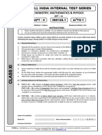 Chemistry, Mathematics & Physics All India Internal Test Series