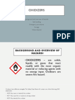 Oxidizers: Background and Overview of Hazards Safe Handling Emergency Procedures Storage Waste Disposal