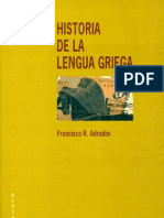 Rodríguez Adrados, Francisco - Historia de La Lengua Griega Ed Gredos (1999)