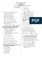 Linear Equation in Two Variables