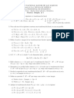 Práctica Dirigida N°5 Álgebra Lineal 1 2019 I