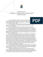 Historia Da Musica Brasileira - Resumo de Paulo Castagna