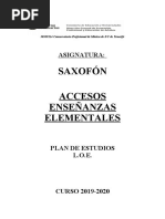 Saxofon Pruebas de Acceso 19 20 2