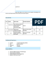 Career Objective:: S.No Course Institution University/Board Year of Passing Aggregate Marks%