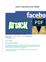 Hacking Facebook Using Man in The Middle Attack