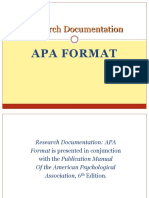 Research Documentation: Apa Format