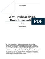 Why Psicoanalysis? Three Interventions