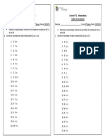 Control N°2: Matemáticas Tablas de Multiplicar Control N°2: Matemáticas Tablas de Multiplicar