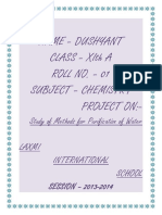 Name - Dushyant Class - Xith A Roll No. - 01 Subject - Chemistry Project On