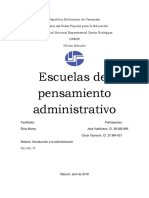 Escuelas Del Pensamiento Administrativo