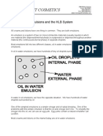 Emulsions & HLB System