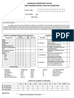 Temporary Progress Report Card For Elementary